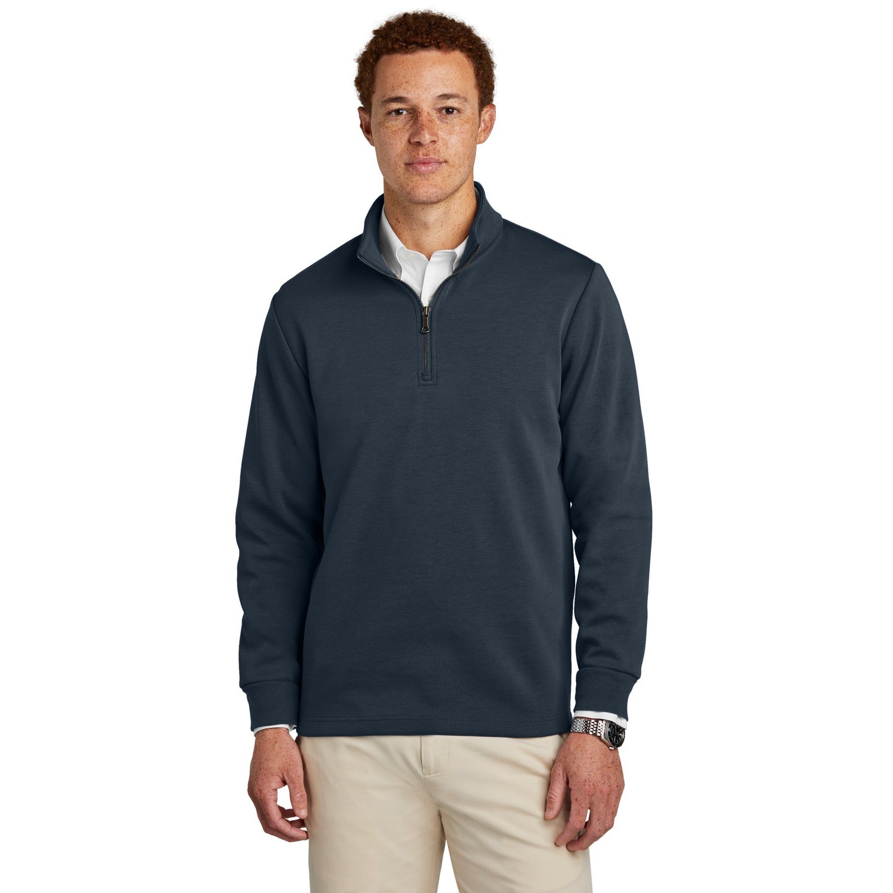 Brooks Brothers-Brooks Brothers® Double-Knit 1/4-Zip BB18206-MedTech-3